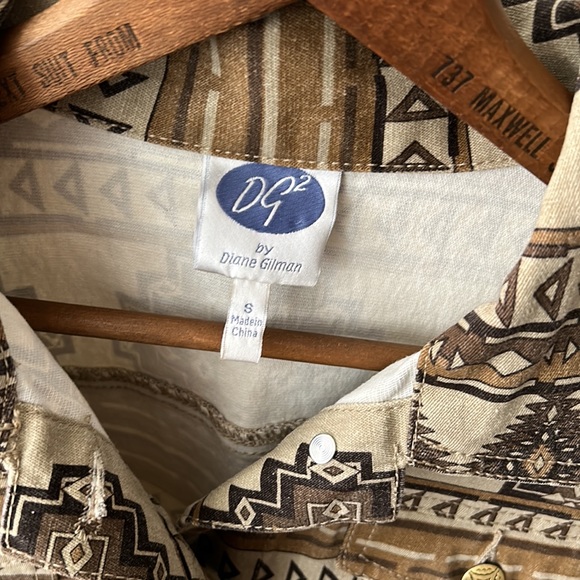 NWT Diane Gilman Southwestern Aztec Desert Print Jacket - Picture 2 of 9
